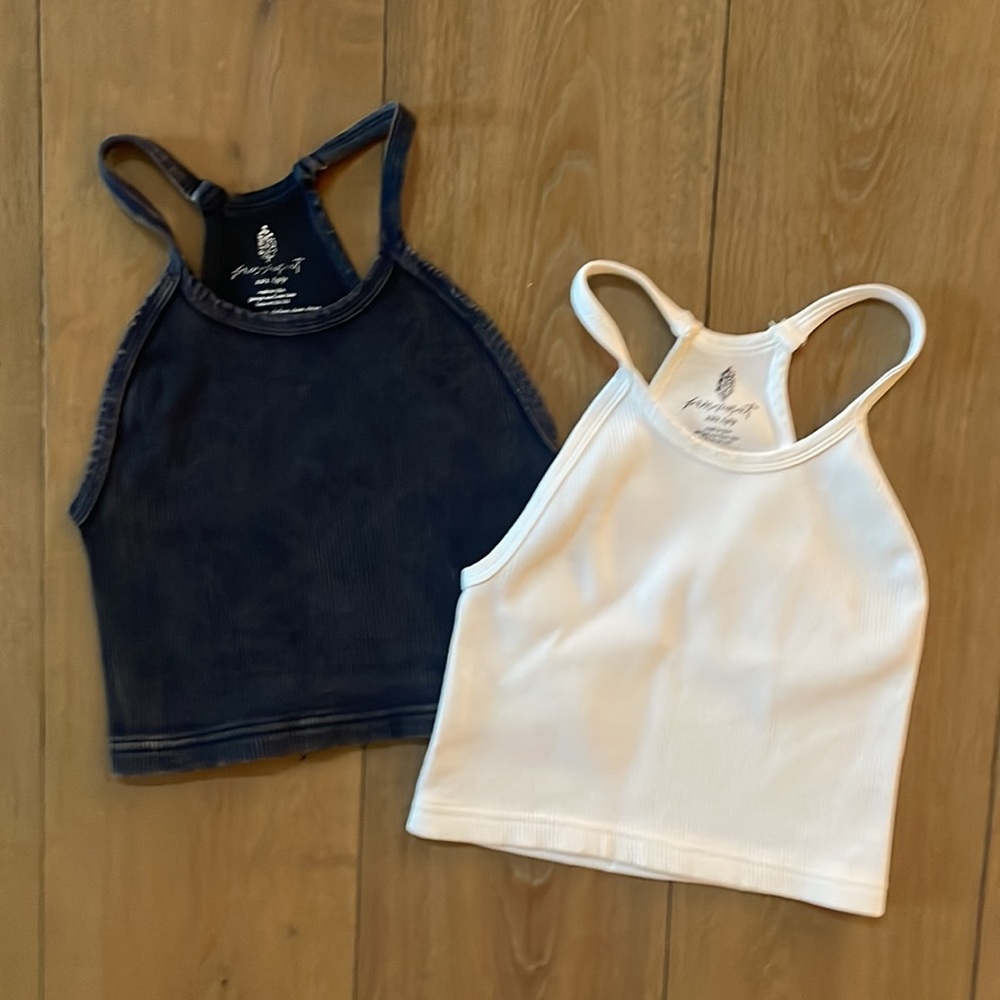 NWOT Free People Happiness Runs Crop- Set of 2